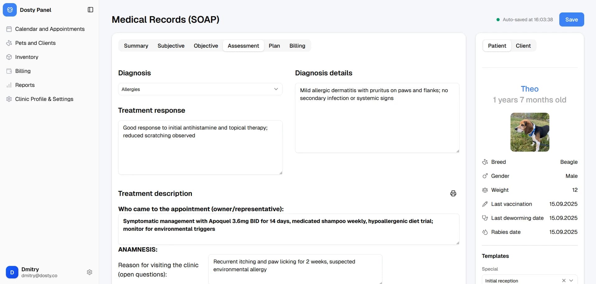 STRUCTURED MEDICAL NOTES